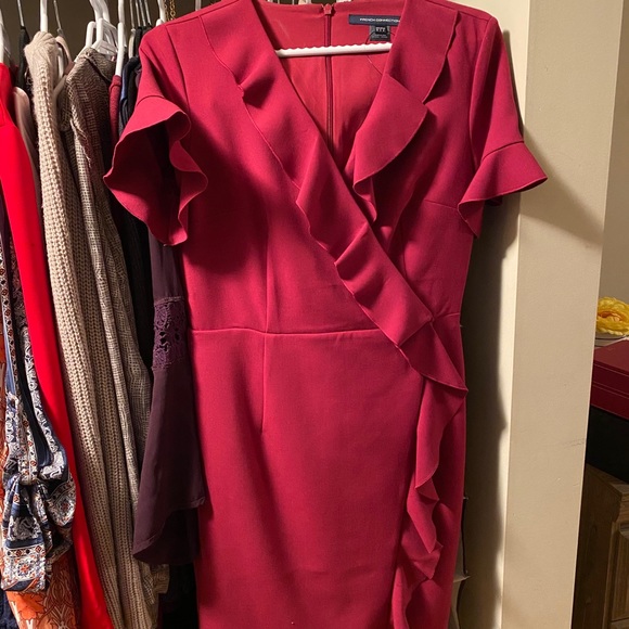 French connection alianor stretch frill dress - Picture 2 of 2
